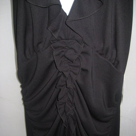 ALLEN by A.B.S. halter top shirred front handkerchief hem dress Size XL - NWT - Picture 5 of 9